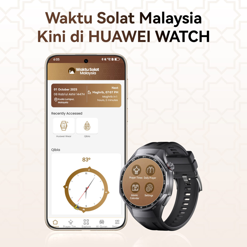 Dari Gaya Hidup ke Ibadah: HUAWEI Watch GT 6 Kini Hadir Dengan Fungsi Waktu Solat Malaysia 5 Dari Gaya Hidup ke Ibadah: HUAWEI Watch GT 6 Kini Hadir Dengan Fungsi Waktu Solat Malaysia