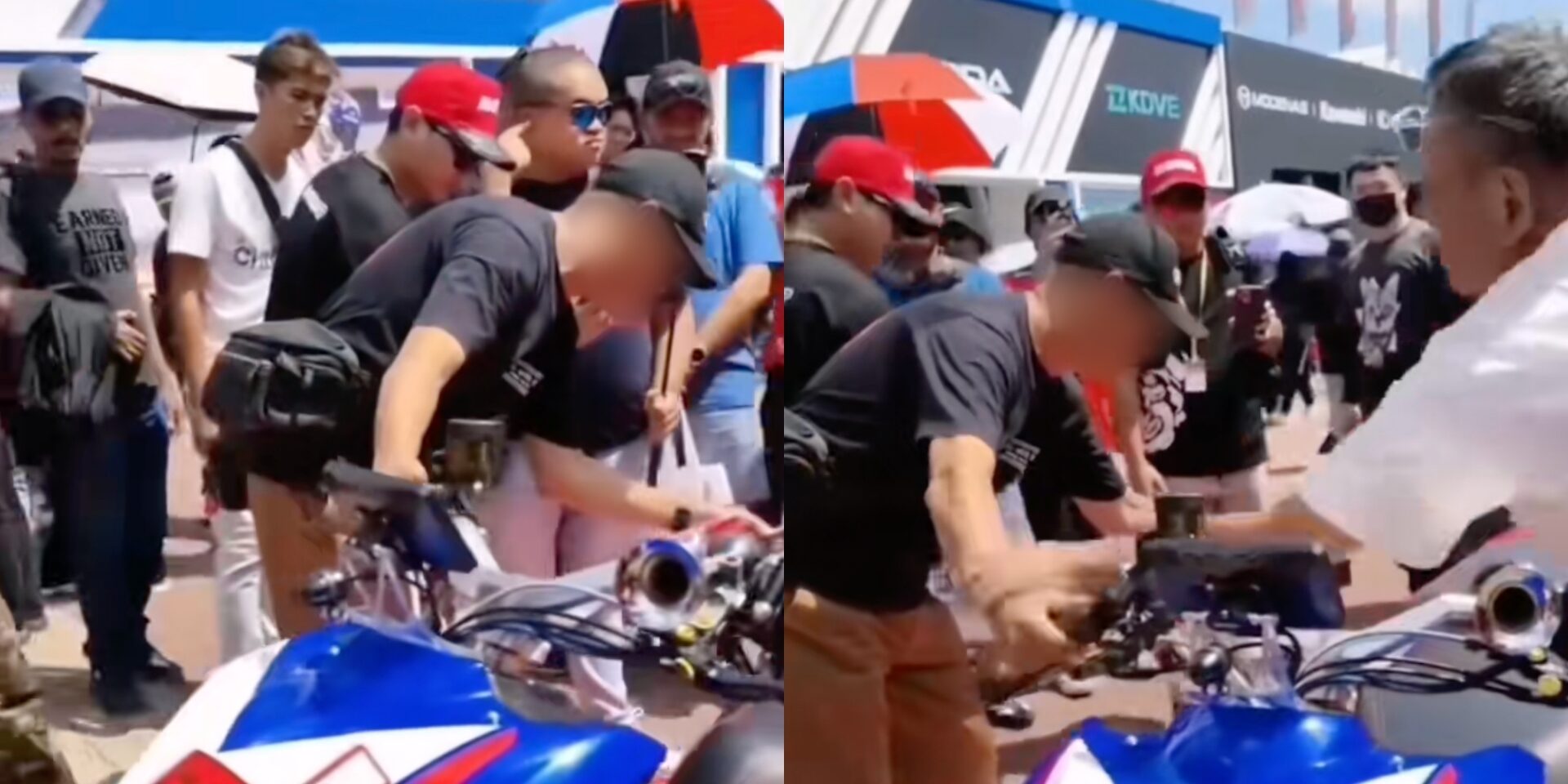 Selamba 'Rem' Motor Pameran Tanpa Izin, Pengunjung Ini Dapat Satu Pengajaran Hidup Memalukan