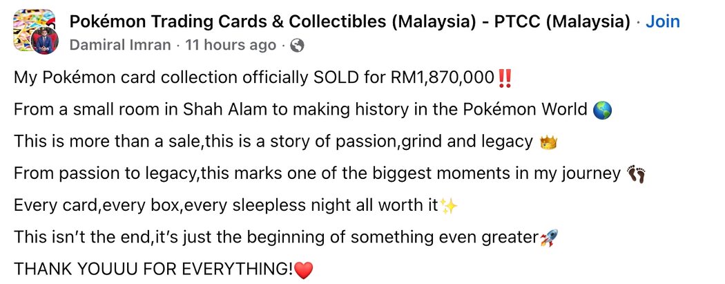 Koleksi Kad Pokemon Terjual RM1.87 Juta, Peminat Luar Negara Gelarkan 'Raja Scalper' Kepada Pemuda Tempatan Ini