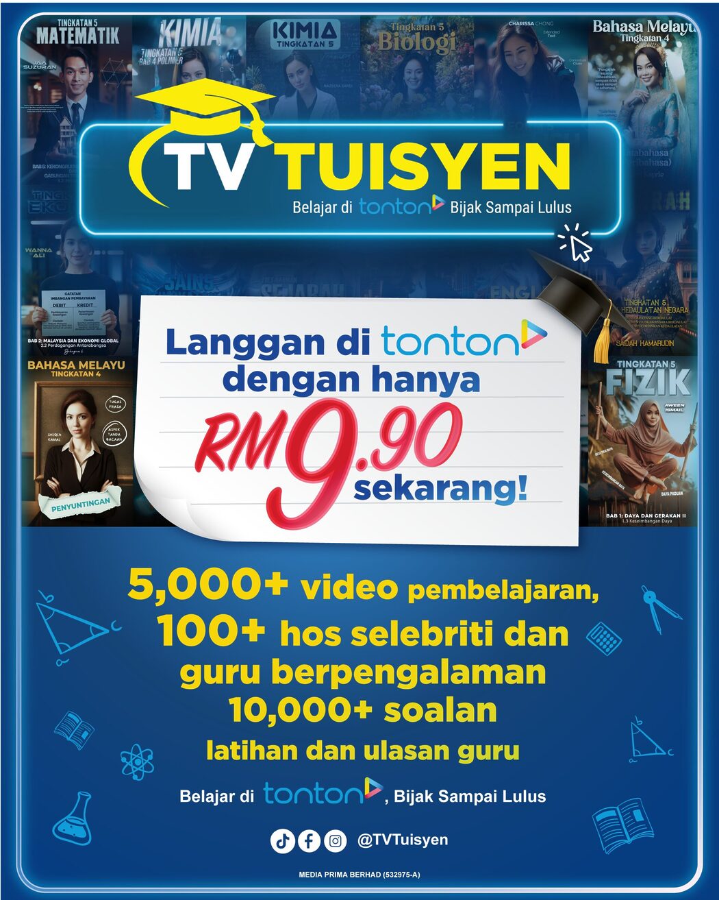 Revolusi Pembelajaran 'Online', TV Tuisyen Kini Dilancarkan Di Tonton
