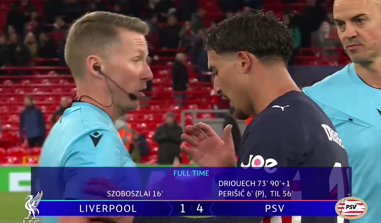 UCL: Liverpool Dimalukan PSV Di Anfield 1-4