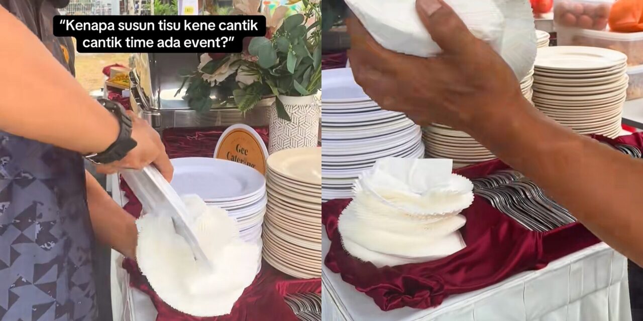 Katering Ini Kongsi Sebab Tisu Disusun Cantik Sangat Penting Dalam Majlis