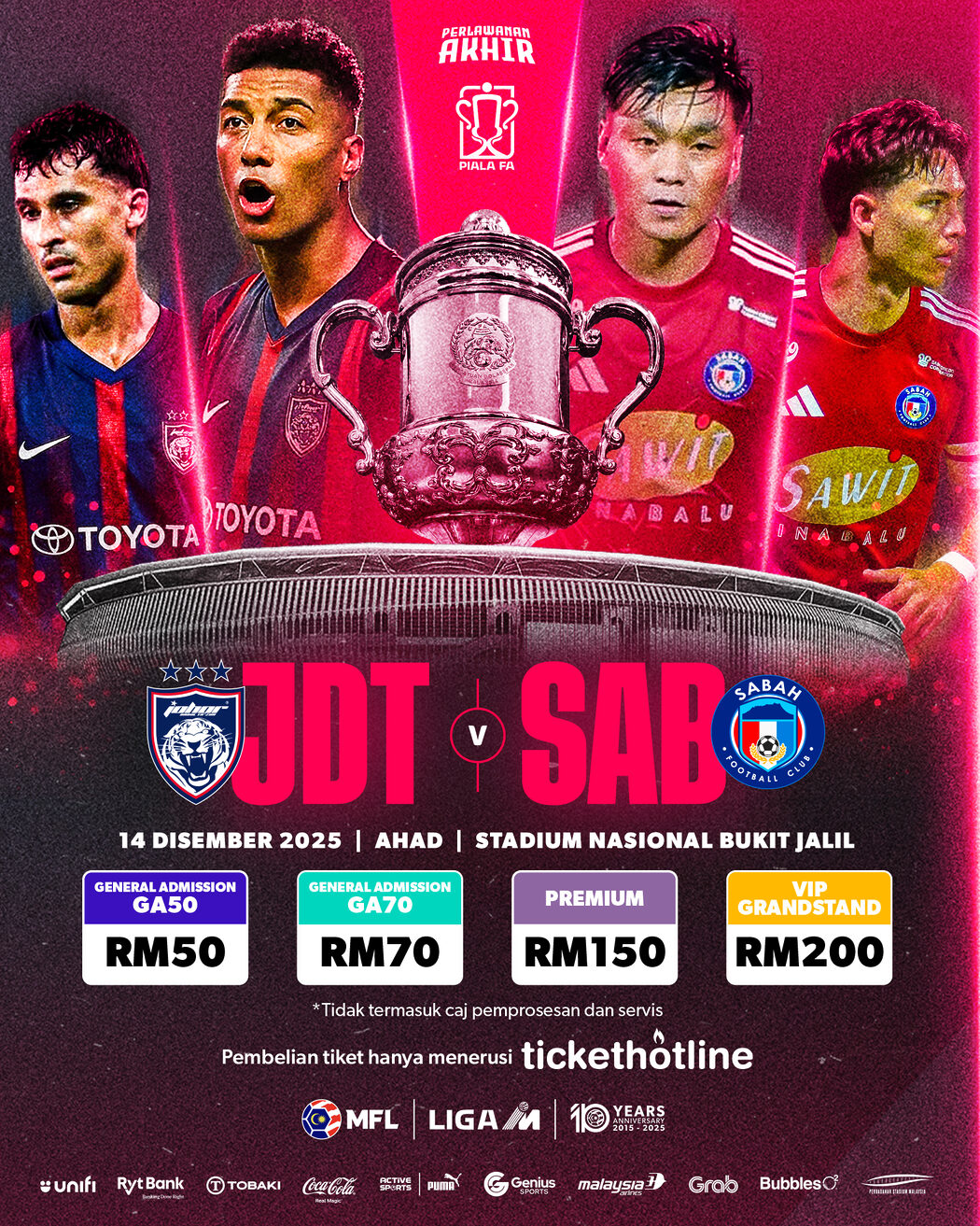 MFL Kekalkan Harga Tiket Final Piala FA 2025/26 2 MFL Kekalkan Harga Tiket Final Piala FA 2025/26