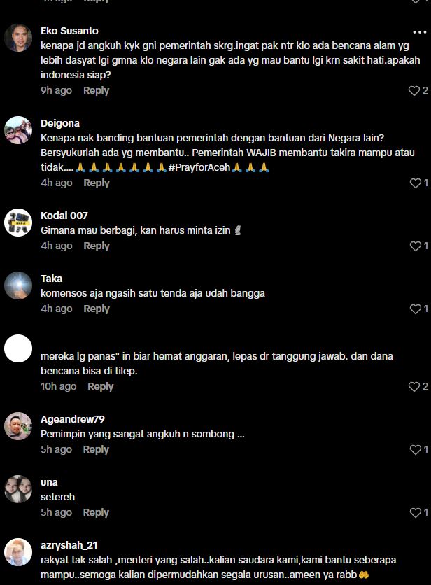Rakyat Indonesia Akui Malu Keangkuhan Menteri Perlekehkan Bantuan Malaysia Sebagai 'Tidak Seberapa' 2 Rakyat Indonesia Akui Malu Keangkuhan Menteri Perlekehkan Bantuan Malaysia Sebagai 'Tidak Seberapa'