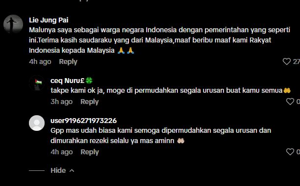 Rakyat Indonesia Akui Malu Keangkuhan Menteri Perlekehkan Bantuan Malaysia Sebagai 'Tidak Seberapa' 4 Rakyat Indonesia Akui Malu Keangkuhan Menteri Perlekehkan Bantuan Malaysia Sebagai 'Tidak Seberapa'