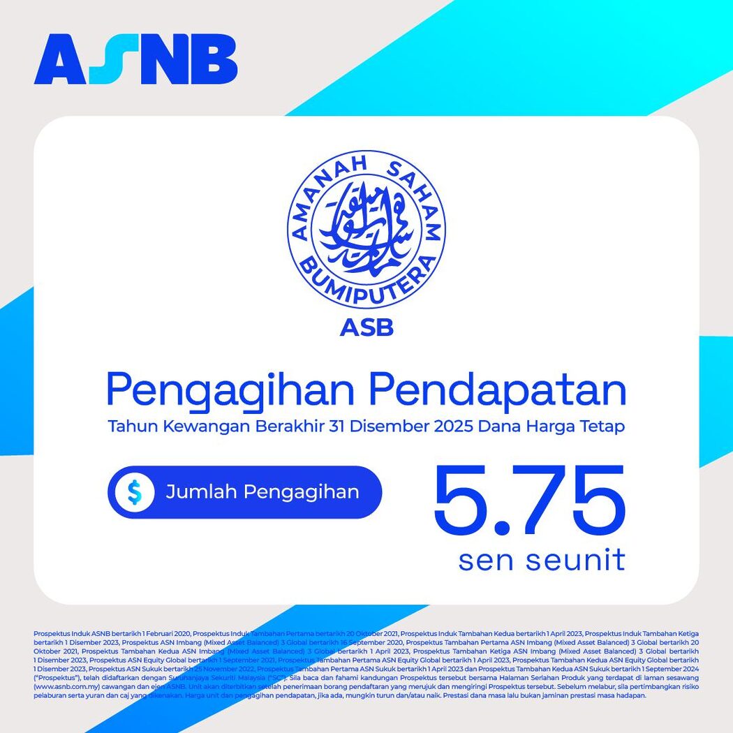 ASB Umum Agihan Pendapatan 5.75 Sen Seunit