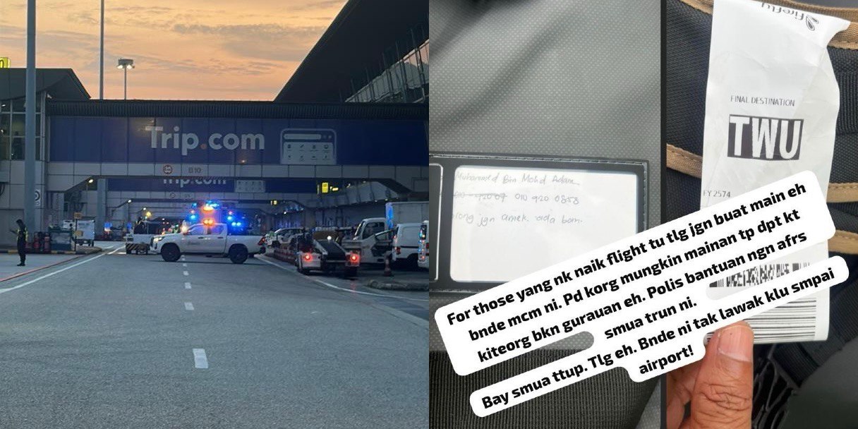 Gempar Ancaman Bom Palsu Di KLIA, Suspek Diserahkan Kepada polis