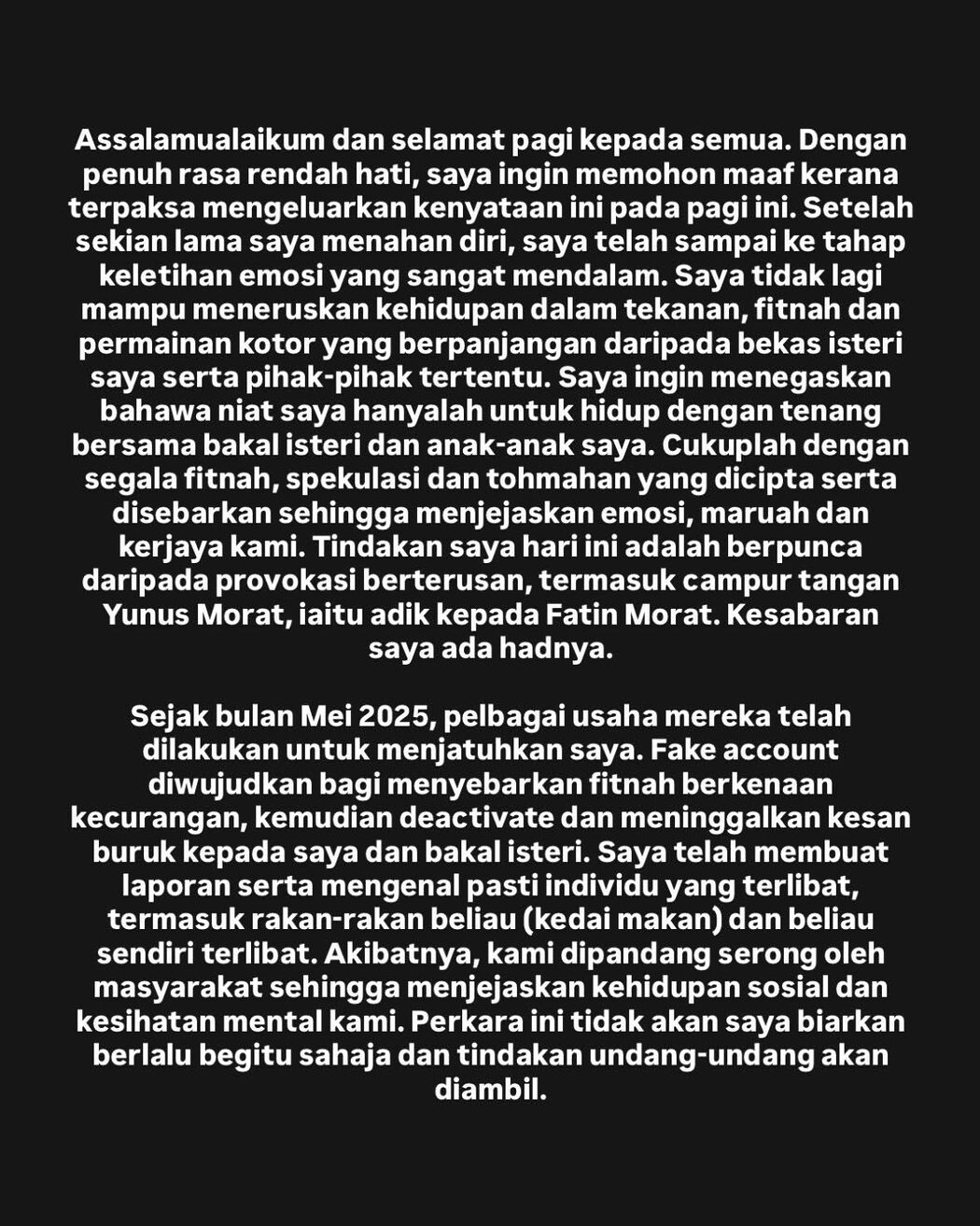 'Saya Tanggung Nafkah Anak RM8,200 Sebulan,' - Chazynash Tertekan Difitnah Bekas Isteri, Terpaksa Tarik Balik Pemberian Mutaah 3 'Saya Tanggung Nafkah Anak RM8,200 Sebulan,' - Chazynash Tertekan Difitnah Bekas Isteri, Terpaksa Tarik Balik Pemberian Mutaah