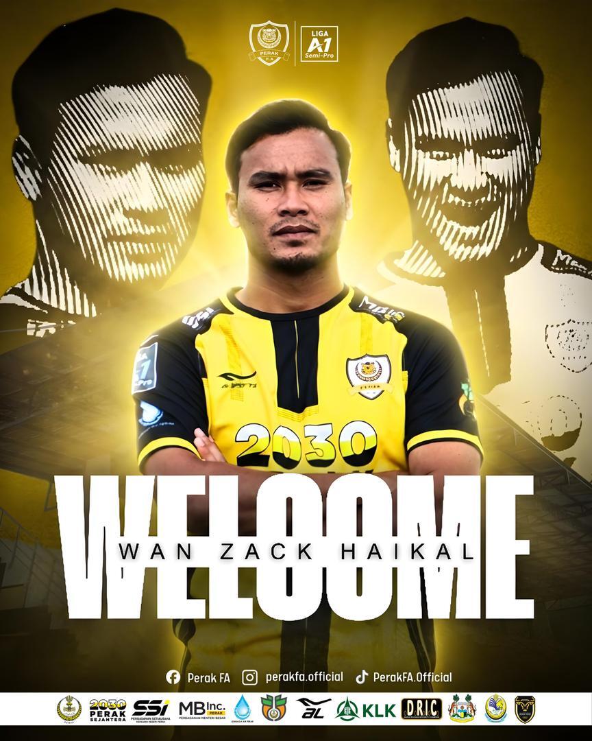 Wan Zack Haikal Kembali Ke Ipoh, Perkuat Perak FA Hadapi Baki Musim 2025/26