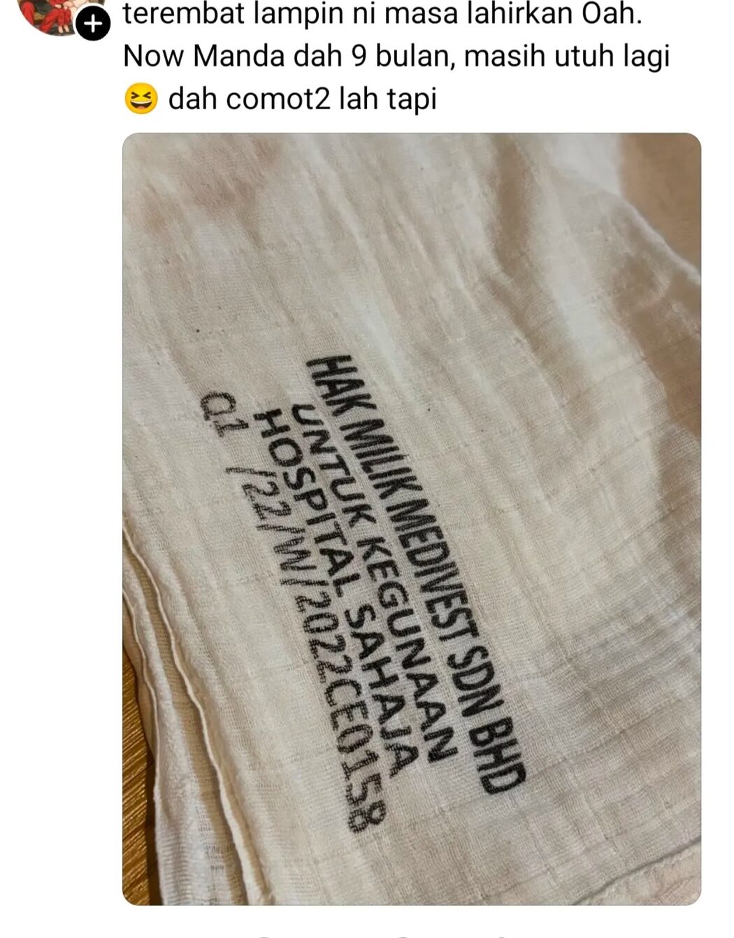 'Sumpah Lembut Dan Tahan Lasak' - Individu Bangga Rembat Kain 'Napkin' Hospital Undang Kecaman Netizen