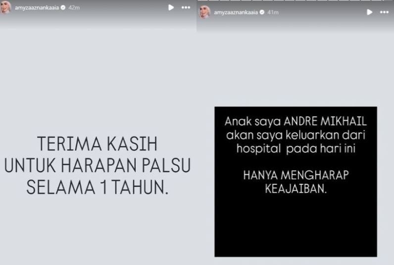 Diminta Bersedia Dengan Kemungkinan, Amyza Aznan Harapkan Keajaiban Untuk Anaknya