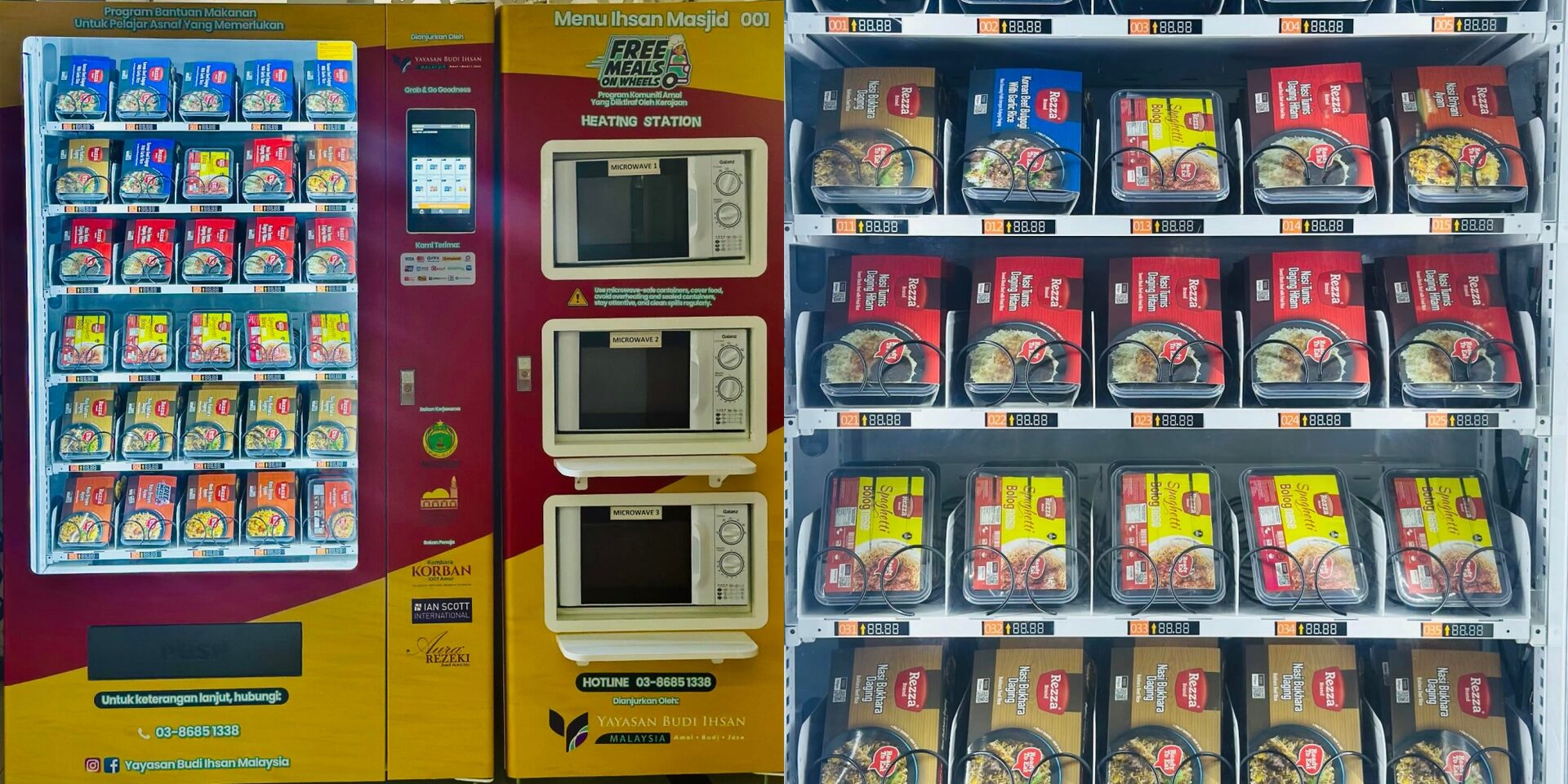 Khas Untuk Asnaf & Pelajar, Masjid Di Shah Alam Ini Sediakan 'Vending Machine' Makanan Percuma