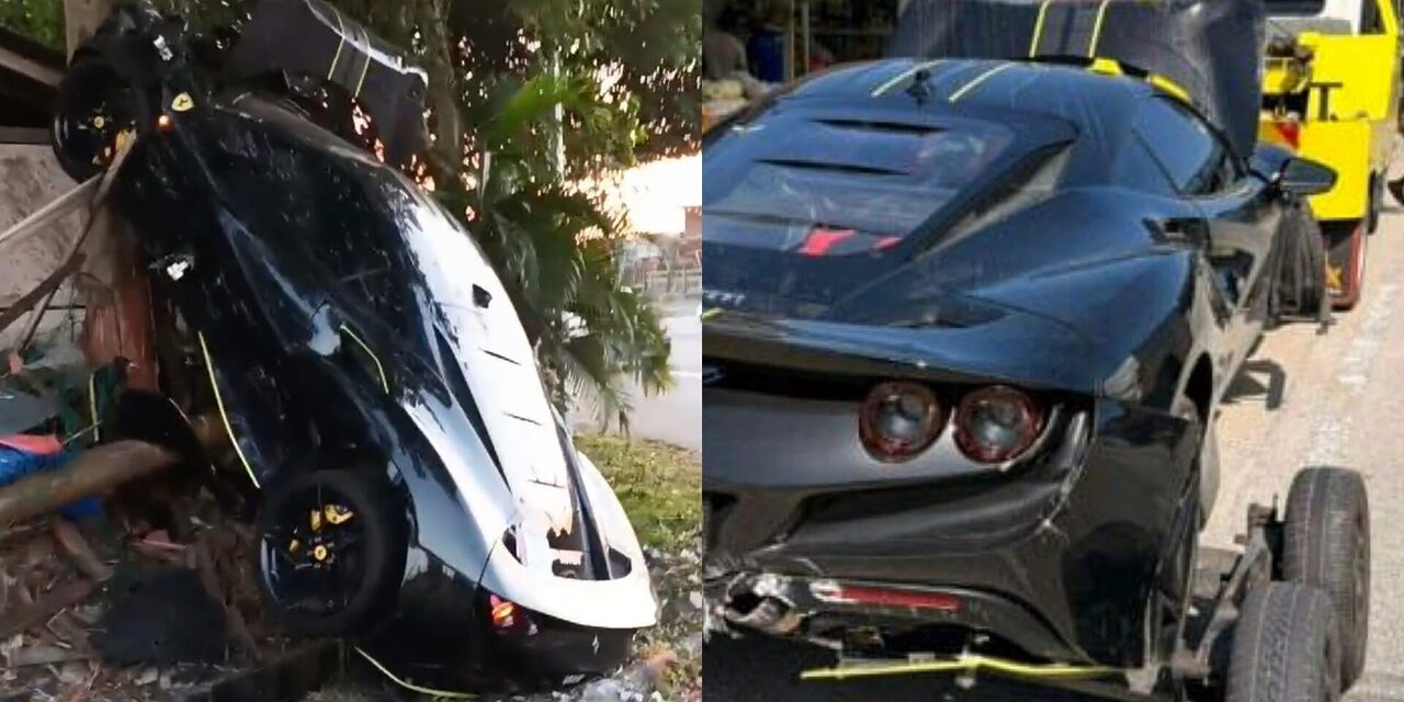 Pelajar Disaman, Cuai Bawa Ferrari Bapa Sehingga Kemalangan