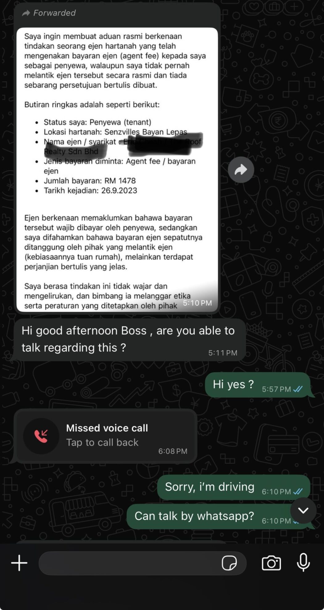 Ramai Sudah 'Kena', Penyewa Ini Buktikan Anda Boleh Tuntut Balik 'Agent Fee' RM1,400 3 Ramai Sudah 'Kena', Penyewa Ini Buktikan Anda Boleh Tuntut Balik 'Agent Fee' RM1,400