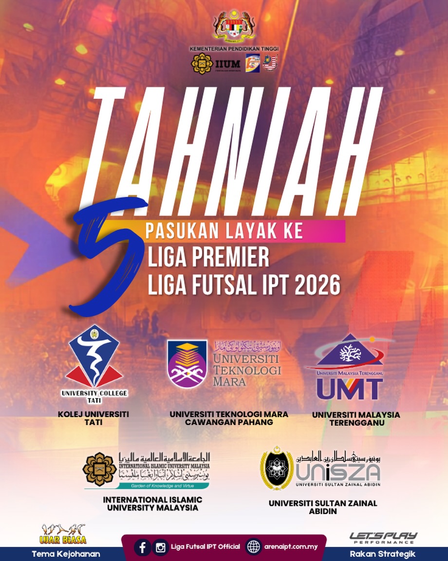 Liga Futsal IPT 2026: Senarai 5 Pasukan Layak Ke Liga Premier 2 Liga Futsal IPT 2026: Senarai 5 Pasukan Layak Ke Liga Premier