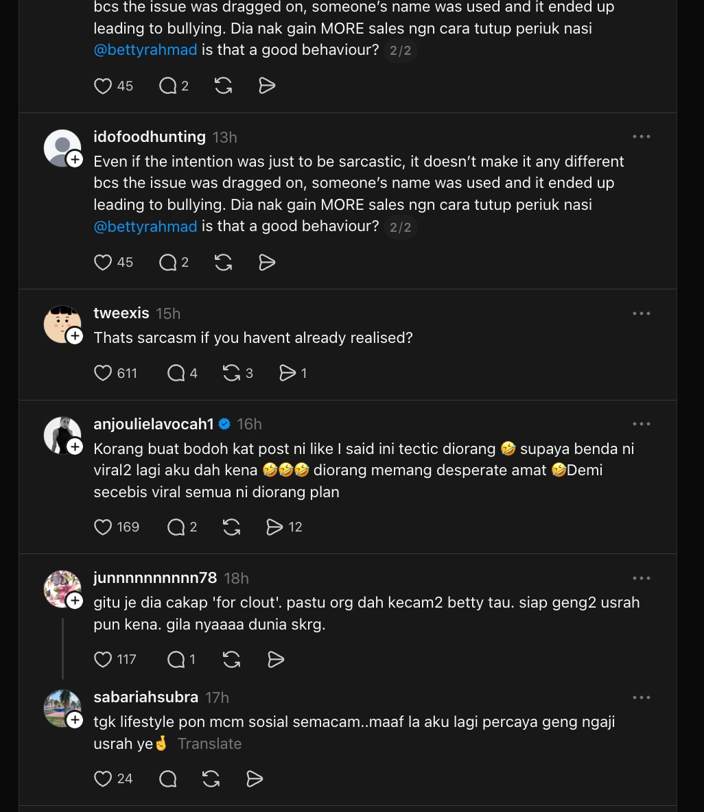Peniaga Singapura Akui Sanggup Burukkan Betty Rahmad Demi 'Clout Marketing' Naikkan Nama Produk Dan Jualan