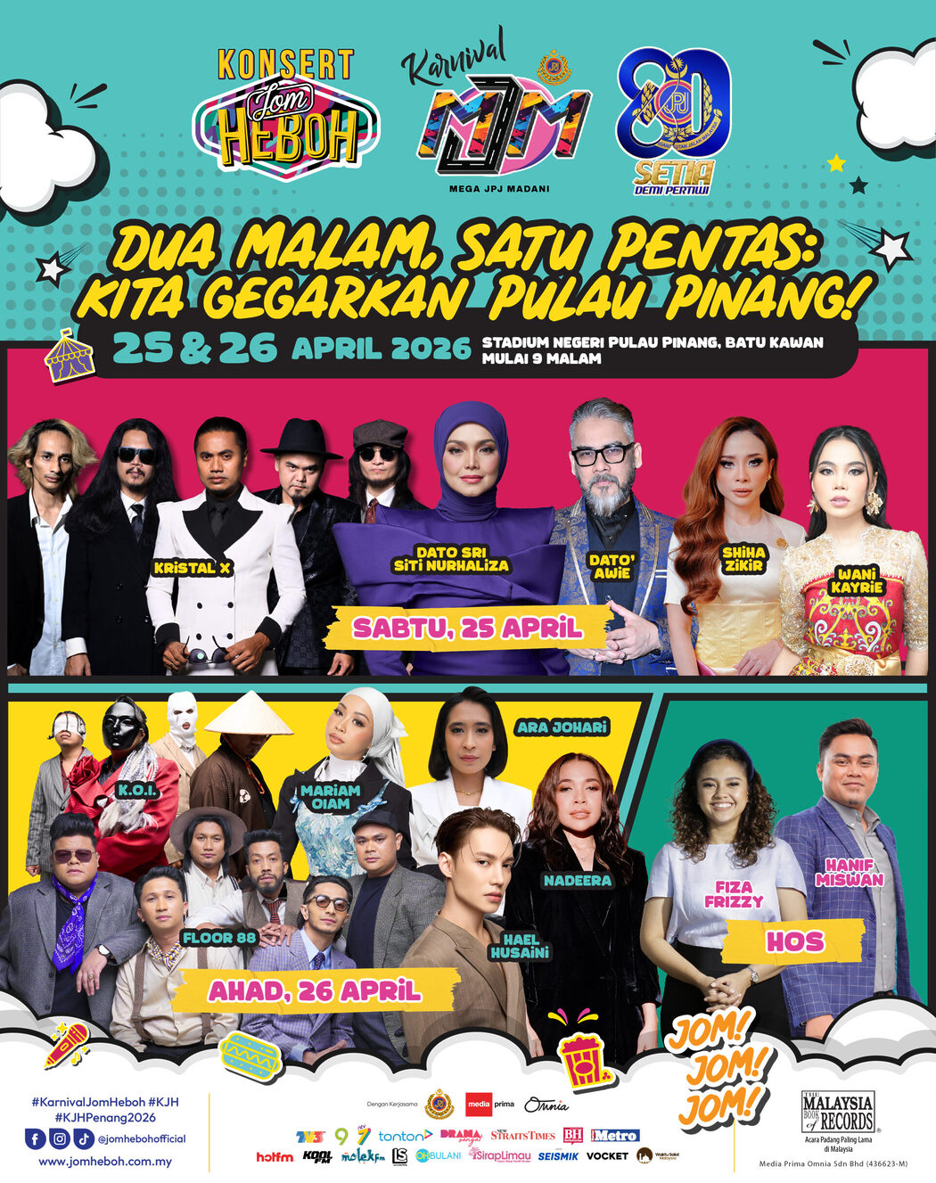 Karnival Jom Heboh x Mega JPJ MADANI 2026: Siti Nurhaliza & Awie Bakal 'Gegar' Pulau Pinang! 2 Karnival Jom Heboh x Mega JPJ MADANI 2026: Siti Nurhaliza & Awie Bakal 'Gegar' Pulau Pinang!