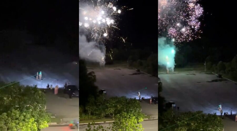 Demi Gambar Kahwin 'Estetik', Penduduk Didakwa Berang Tindakan Pasangan Bakar Mercun Pagi Buta