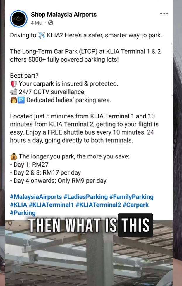 Isu Bayar Parkir LTCP KLIA RM381: MAHB Beri Penjelasan, Namun Influencer Tampil Dengan Bukti Baharu 4 Isu Bayar Parkir LTCP KLIA RM381: MAHB Beri Penjelasan, Namun Influencer Tampil Dengan Bukti Baharu
