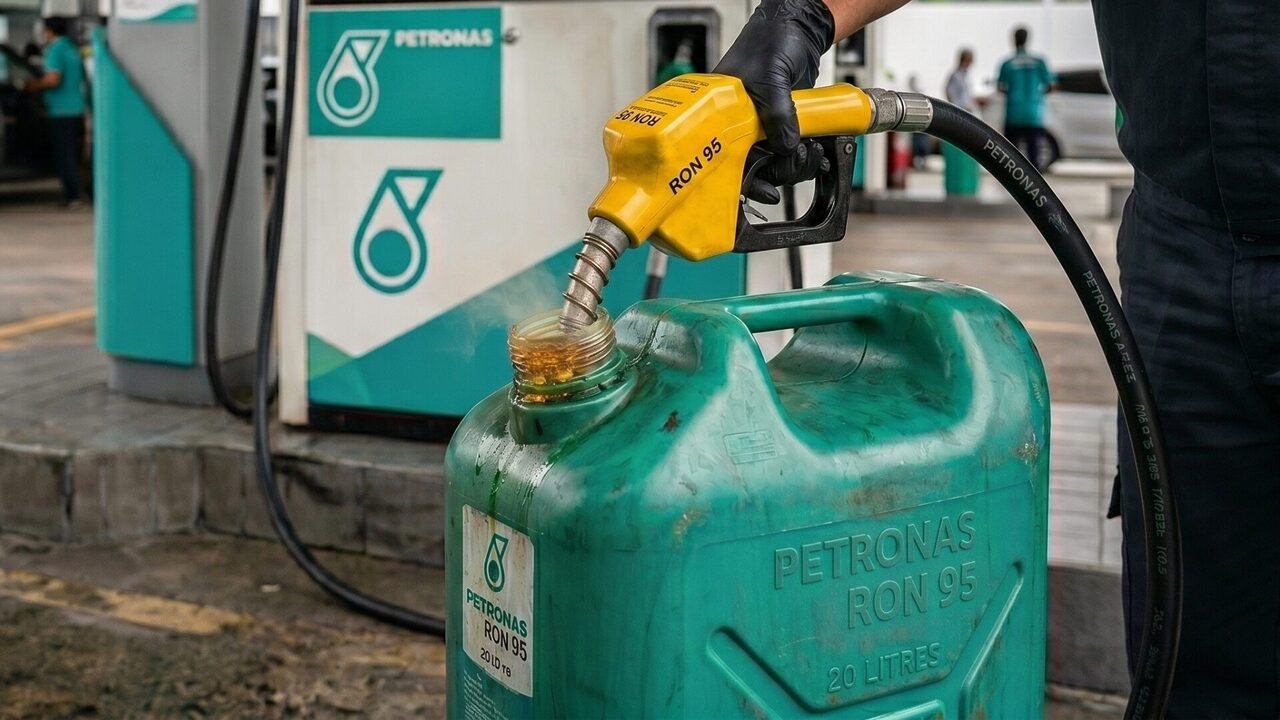 Disangka Langgar Peraturan, Pemilik Stesen Minyak Tampil 'Back Up' Pelanggan Isi RON 95 Dalam Tong