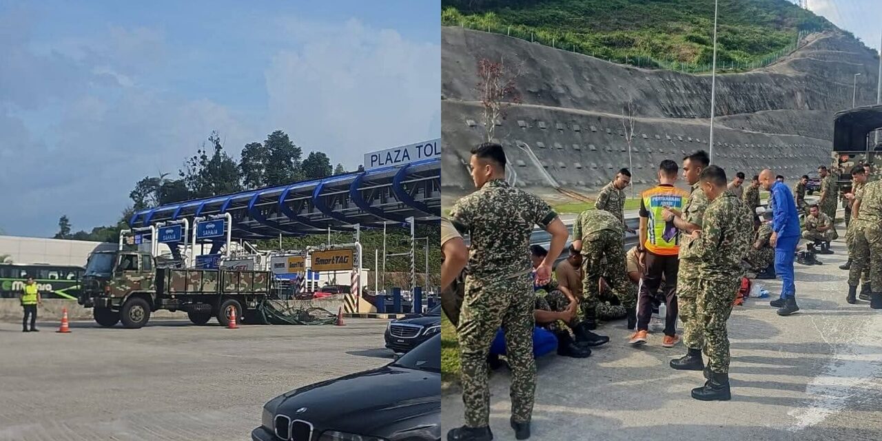 15 Tentera Cedera, Trak Rempuh Plaza Tol SUKE