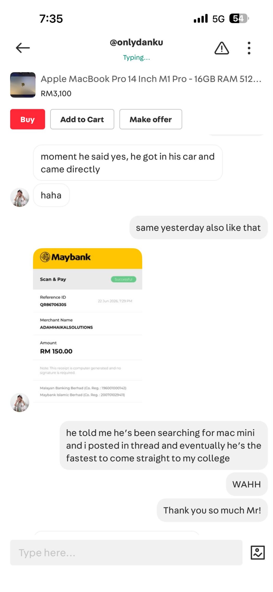 Niat Nak Beli MacBook Tapi Dah Terjual, Pelajar Ini Terpaku Penjual Tiba-Tiba Minta QR Code 3 Niat Nak Beli MacBook Tapi Dah Terjual, Pelajar Ini Terpaku Penjual Tiba-Tiba Minta QR Code