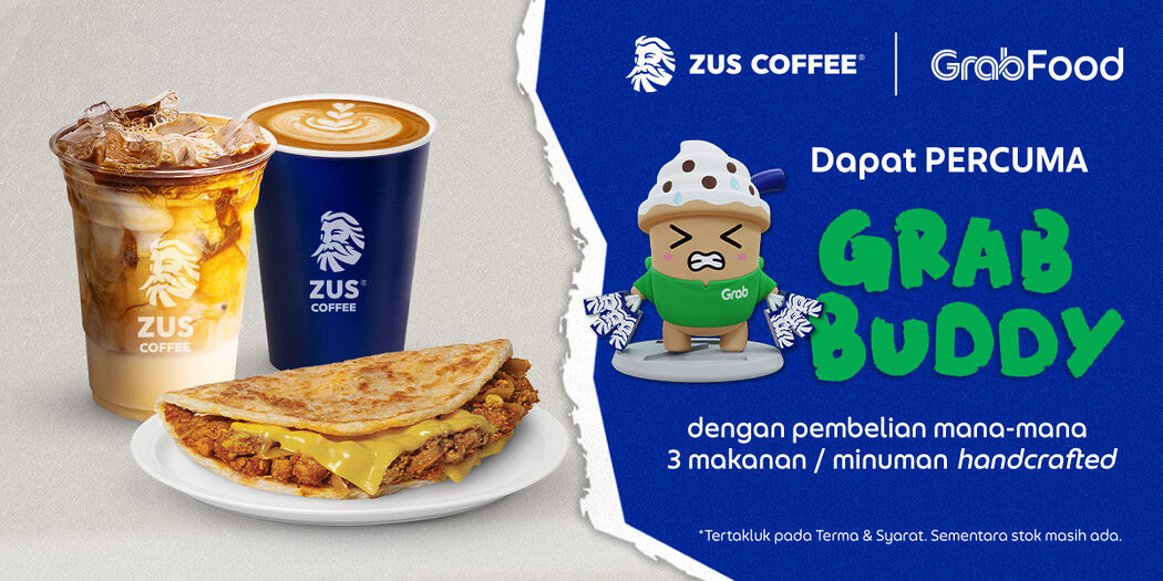 Lembah Klang ‘Diserang’ Gergasi Hijau Comel, Ini Kisah Di Sebalik GRAB BUDDY Kolaborasi ZUS COFFEE x GrabFood