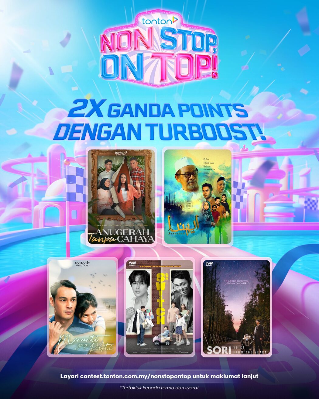 Kempen 'Tonton Non Stop, On Top' Cetus Fenomena: Layan Drama Kegemaran & Rebut Hadiah Melebihi RM700,000 3 Kempen 'Tonton Non Stop, On Top' Cetus Fenomena: Layan Drama Kegemaran & Rebut Hadiah Melebihi RM700,000