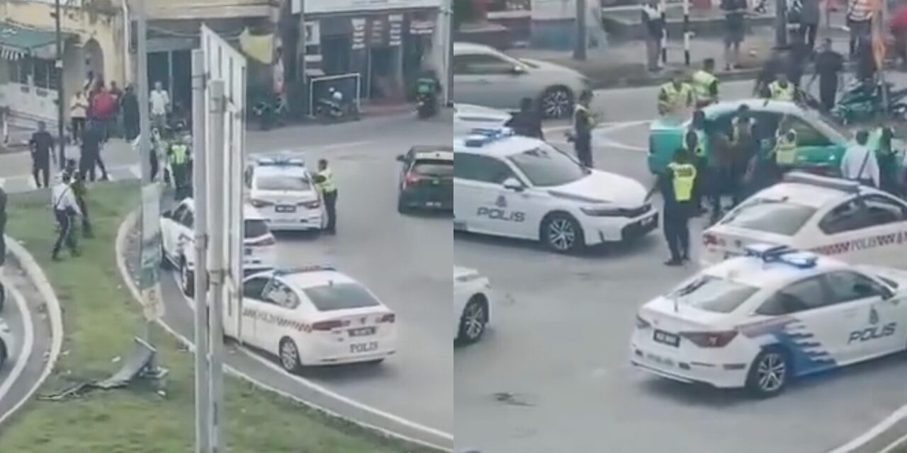 Lapan Kereta Peronda Kepung Proton Waja Di Seremban, Polis Tahan Suspek Curi Kabel