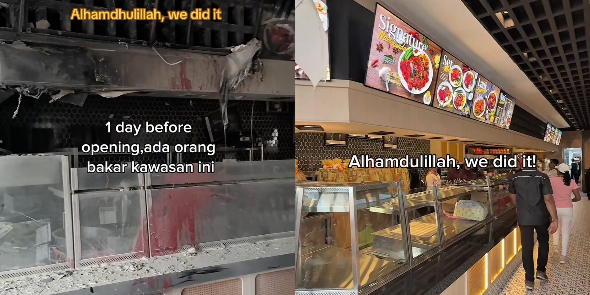 Kena Bakar & Simbah Cat Merah Sehari Sebelum 'Grand Opening', Restoran Di Bandar Dato Onn Ini Tenang Bangkit Semula Dalam 30 Jam