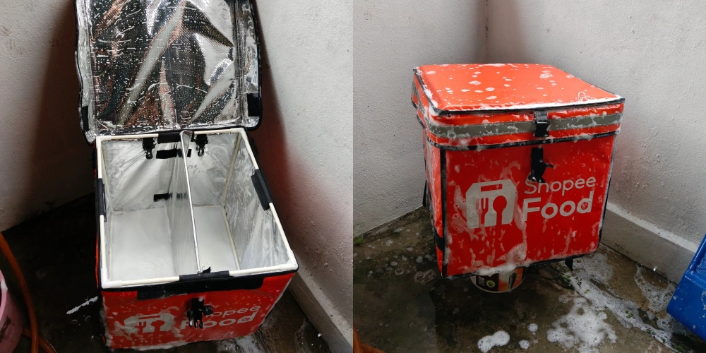 'Nampak Hal Kecil Tapi Besar Di Mata Pelanggan' - Rider Dipuji Basuh Beg Delivery Pada Setiap Minggu Demi Kebersihan