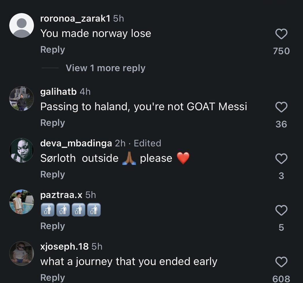 'Pass Bola Ke Haaland' - Akaun IG Sorloth Dan Pasangan Diserang Netizen Sedunia 2 'Pass Bola Ke Haaland' - Akaun IG Sorloth Dan Pasangan Diserang Netizen Sedunia