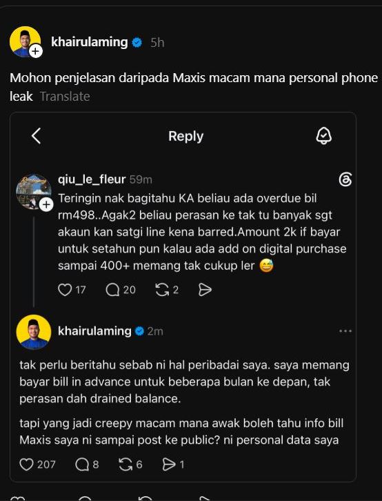 Maxis Sudah Kenal Pasti Individu Berkaitan Insiden Kebocoran Maklumat Peribadi Khairul Aming 2 Khairul Aming