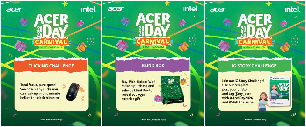 Bukan Sekadar Beli Laptop! Acer Day Carnival, Tawar Ganjaran RM200, Cabaran Gaming & Banyak Lagi Aktiviti