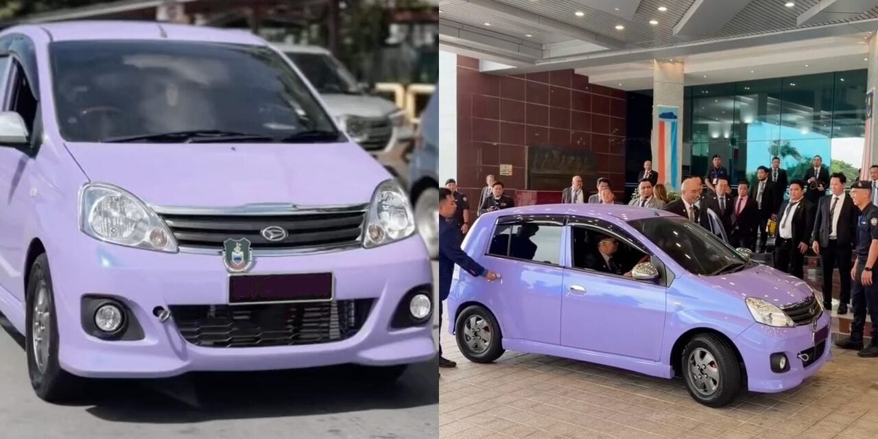 ADUN Balung Curi Tumpuan Ramai, Naik 'Viva Purple Turbo' Ke Bangunan DUN Sabah