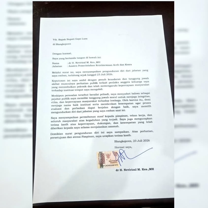 Gara-Gara Anak Perempuan Suka 'Flexing' Kemewahan, Pegawai Tinggi Aceh Letak Jawatan