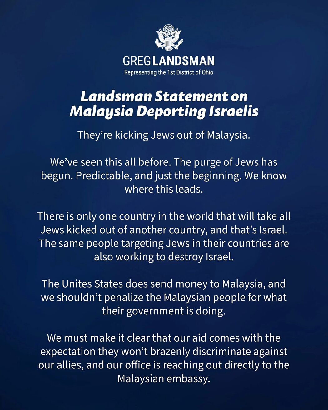 'Jangan Diskriminasi Sekutu AS' - Ahli Kongres AS Bidas Tindakan Malaysia Isu Israel 2 'Jangan Diskriminasi Sekutu AS' - Ahli Kongres AS Bidas Tindakan Malaysia Isu Israel