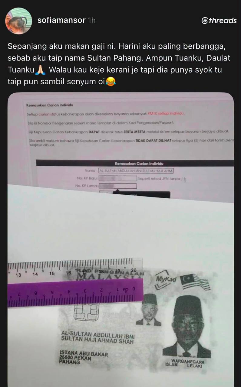 'Seriuslah Tayang IC Sultan?' – Hantaran Kerani Teruja Buat Kerja Tular, Netizen Mula Ungkit Kes Khairul Aming 2 'Seriuslah Tayang IC Sultan?' – Hantaran Kerani Teruja Buat Kerja Tular, Netizen Mula Ungkit Kes Khairul Aming