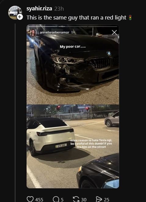 Netizen Terjumpa Pemandu Tesla Paling Bermasalah, Bukan Seorang Sahaja Pernah Terkena 3 Netizen Terjumpa Pemandu Tesla Paling Bermasalah, Bukan Seorang Sahaja Pernah Terkena