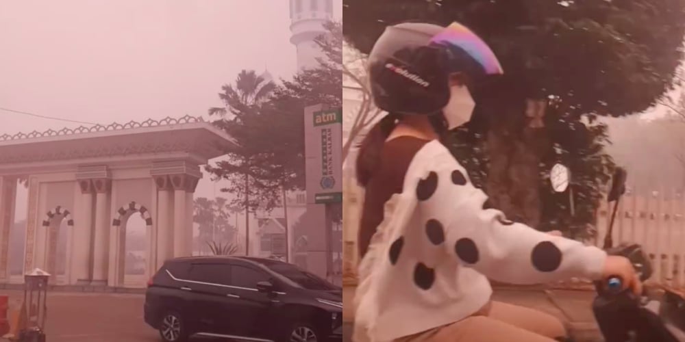 Bacaan Cecah 980, Wanita Malaysia Terkedu Lihat Langit Bertukar Oren Di Kalimantan