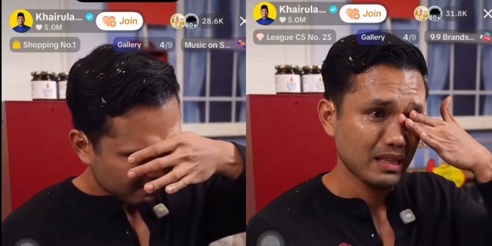 Raih RM4 Juta Menerusi Live, Ini Sebab Khairul Aming Tiba-Tiba Terdiam Dan Menangis