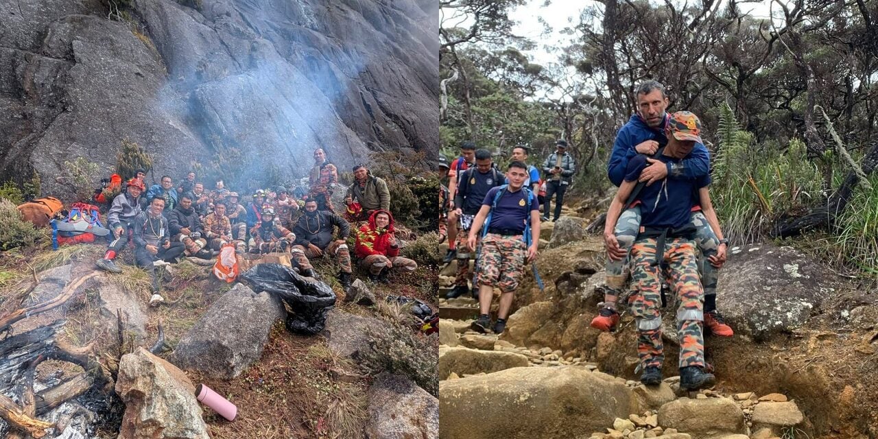 Cedera Tergelincir & Terkandas 8 Hari, Pendaki Croatia Rasa Malu Didukung 'Porter' Berusia 15 Tahun Turun Dari Gunung Kinabalu