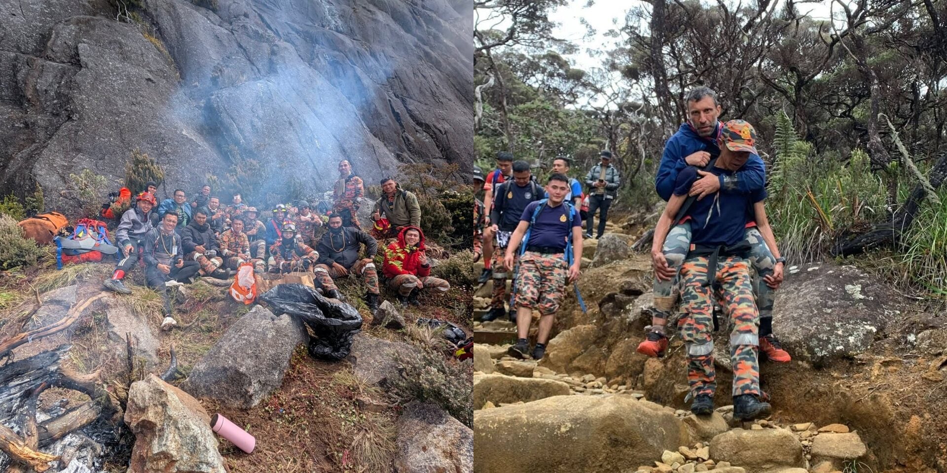 Cedera Tergelincir & Terkandas 8 Hari, Pendaki Croatia Rasa Malu Didukung 'Porter' Berusia 15 Tahun Turun Dari Gunung Kinabalu