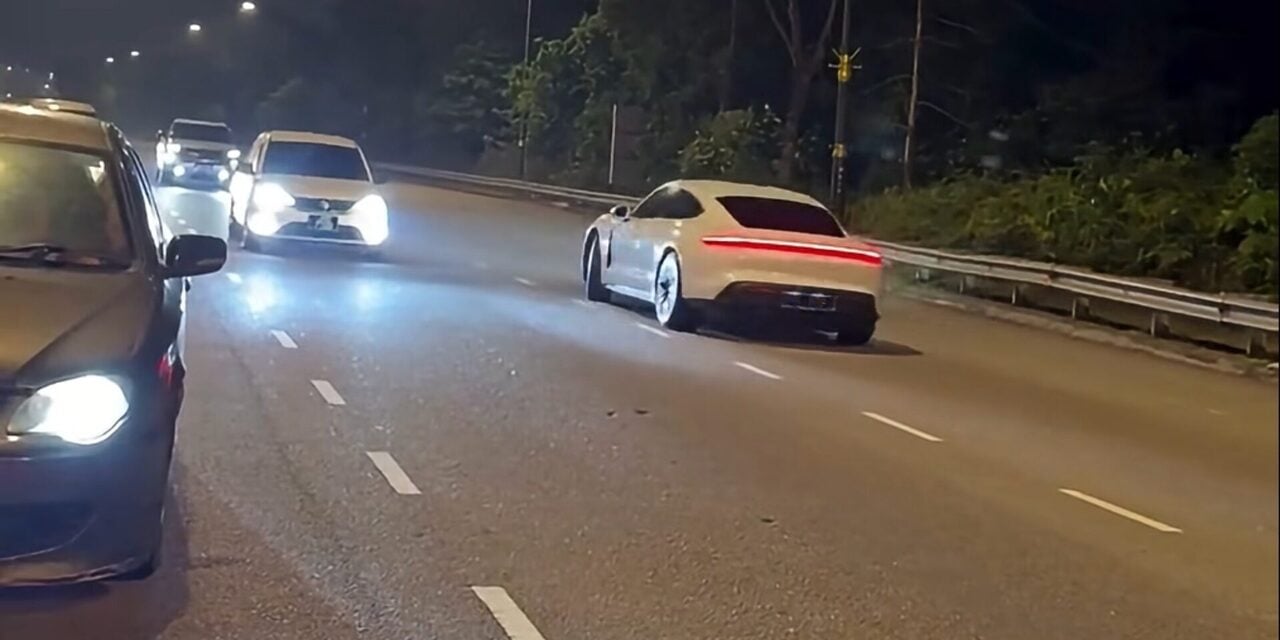 Lawan Arus Ketika 'Roadblock', Pemandu Porsche Taycan Serah Diri