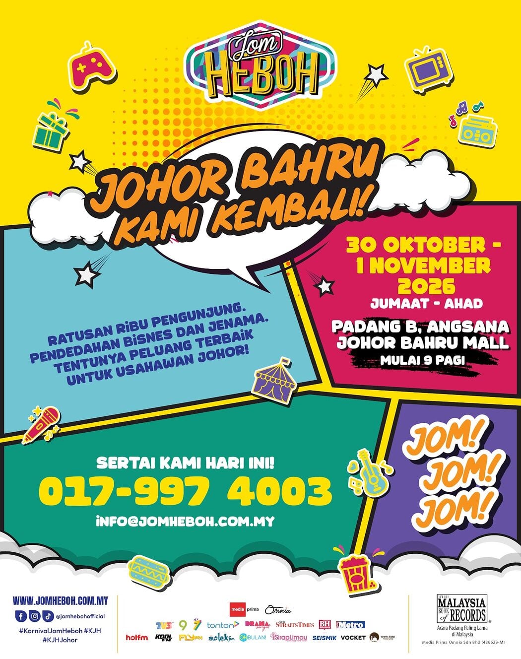 Karnival Jom Heboh 2026 Kembali Gegarkan Johor Bahru, Ini Pengisian Menarik Yang Menanti Anda 2 Karnival Jom Heboh 2026 Kembali Gegarkan Johor Bahru, Ini Pengisian Menarik Yang Menanti Anda