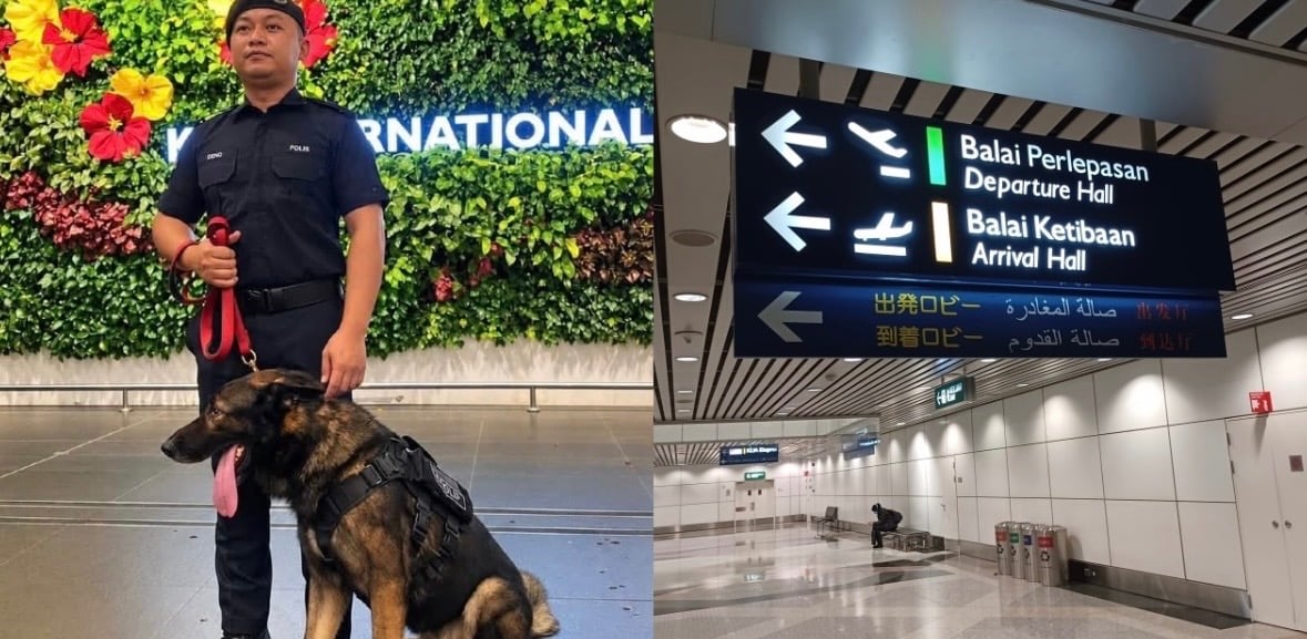 Nampak Unit K9 Di Aras Ketibaan KLIA? Ini Penjelasan Sebenar Pihak Polis