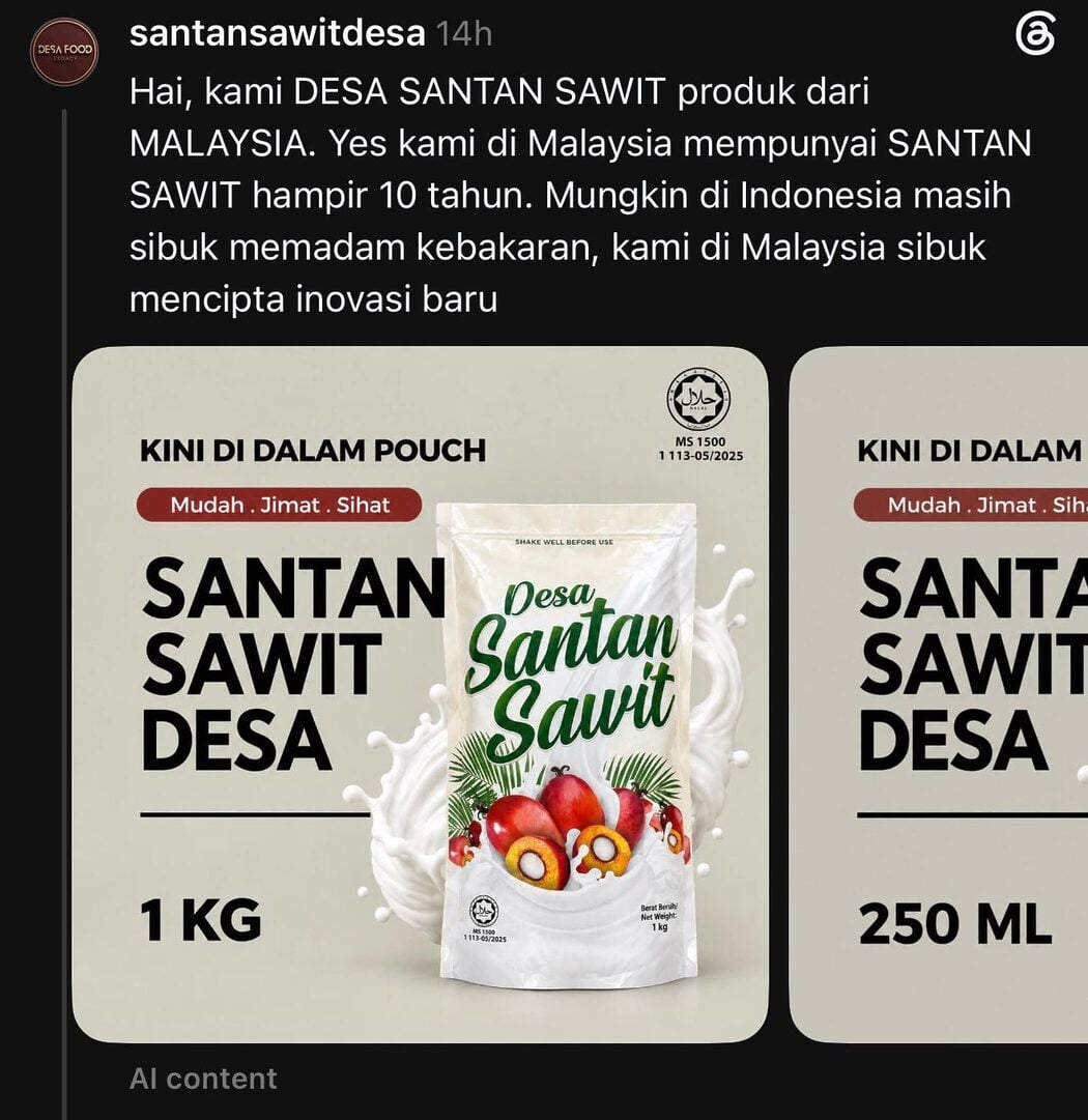 'Ya Memang Ada Santan Sawit' - Respon Kepada Influencer Indonesia Yang 'Confident' Ini 2 'Ya Memang Ada Santan Sawit' - Respon Kepada Influencer Indonesia Yang 'Confident' Ini