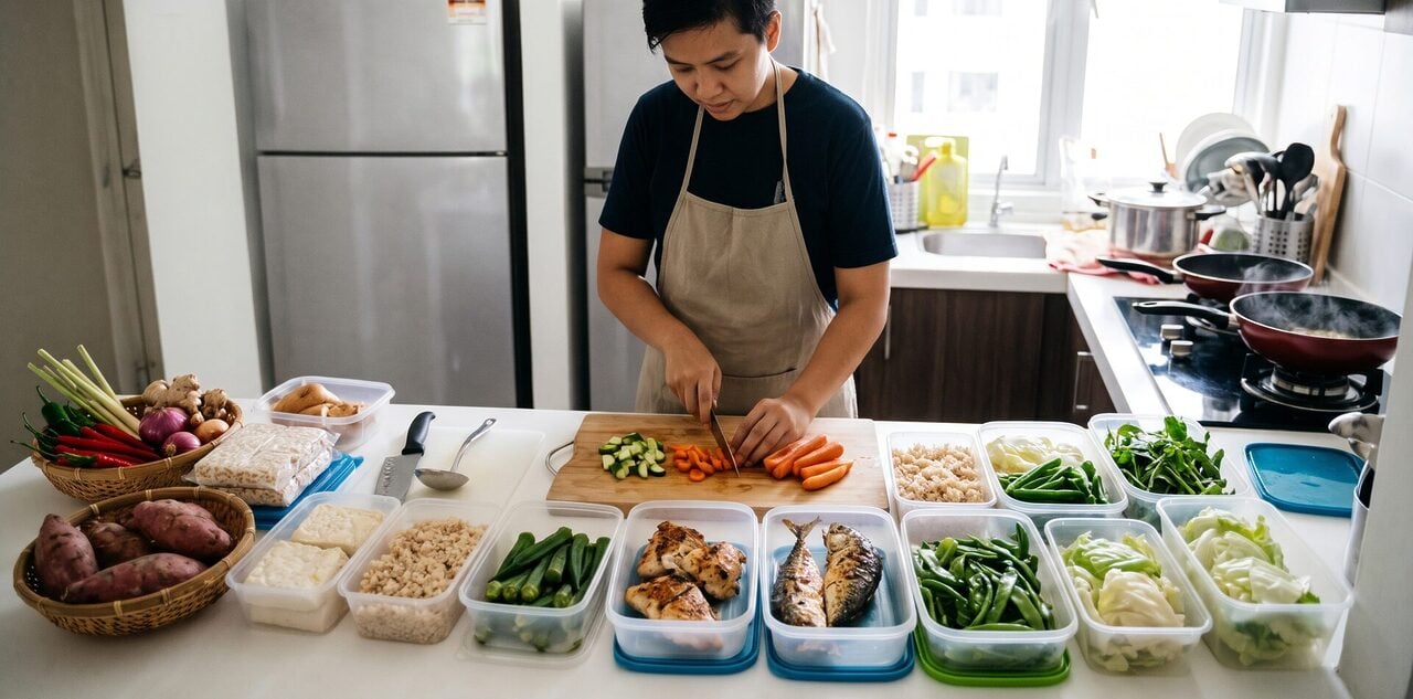 Rahsia ‘Meal Prep’ RM45 Seminggu: Ramai Tak Sedar Sayur & Ikan Tempatan Sebenarnya Cukup Nutrien