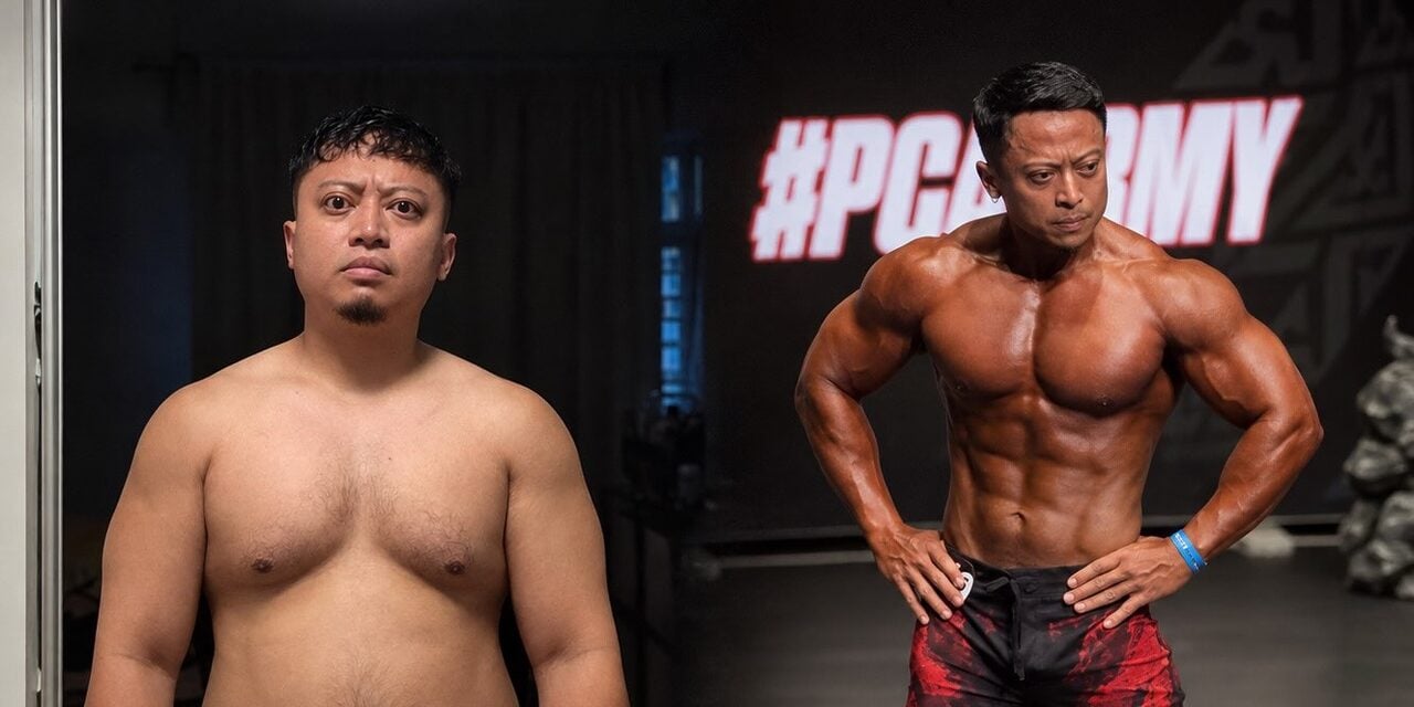 Penat Nak Layan Anak Main, Bapa Nekad Buang 21kg Hingga Raih Tempat Kelima Bina Badan