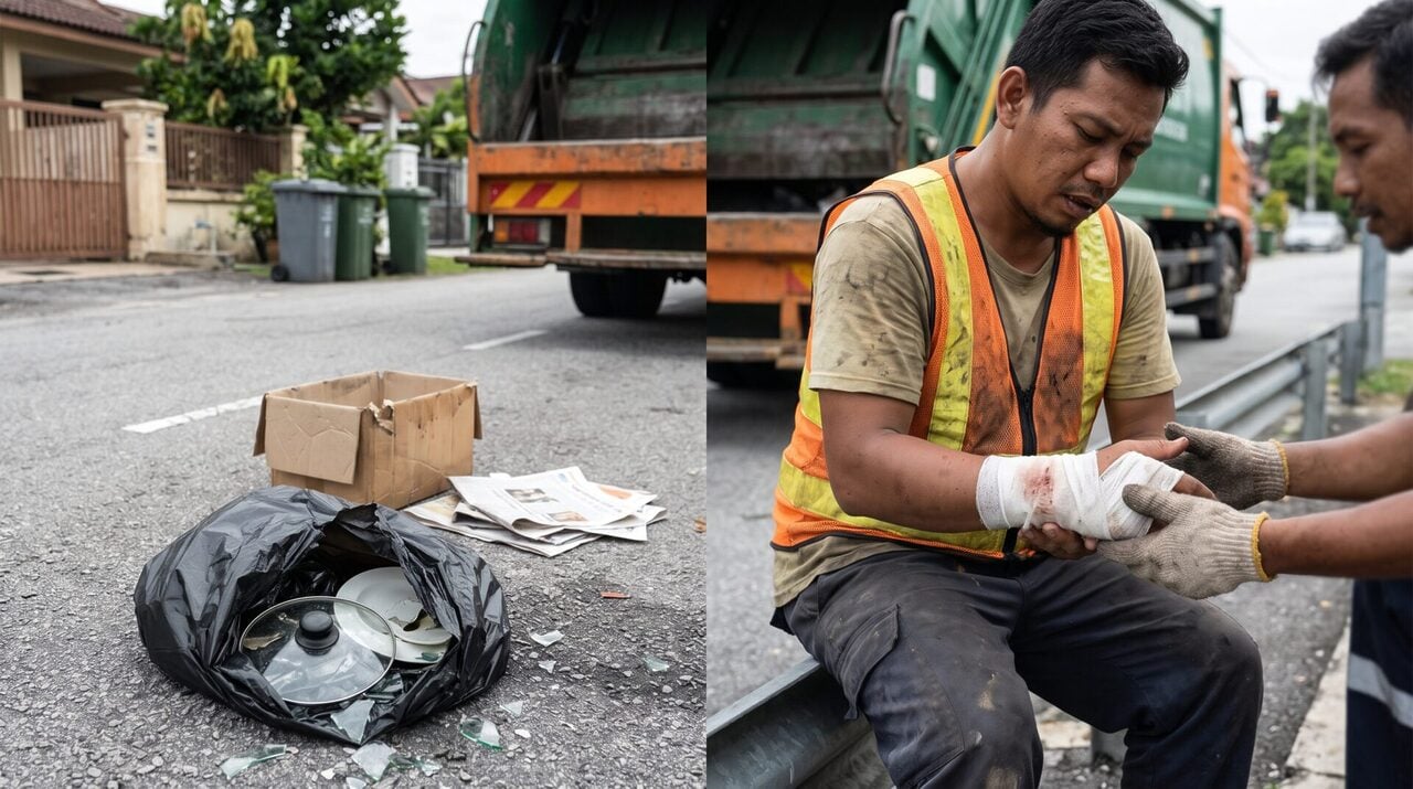 Terpecah Pinggan Kaca? Satu Tindakan Mudah Ini Boleh Selamatkan Tangan Pekerja Pembersihan